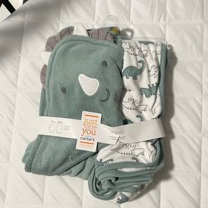 Just One You by Carters infant bath towel.